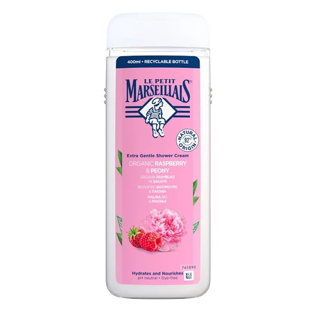 Le Petit Marseillais – Malina i piwonia, Żel pod prysznic – 400 ml