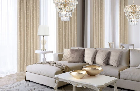 ZASŁONA DEKORACYJNA PIERRE CARDIN MARGO 140 X 250 CM BEŻOWY