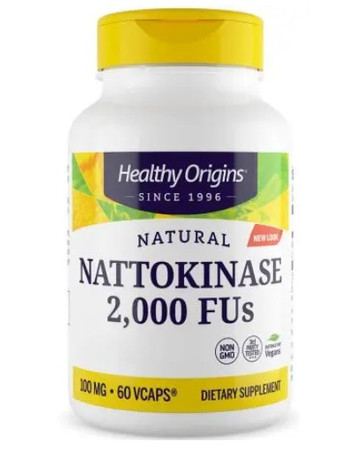 HEALTHY ORIGINS Natural Nattokinase 2000FUs - Nattokinaza 100 mg 60 kaps.
