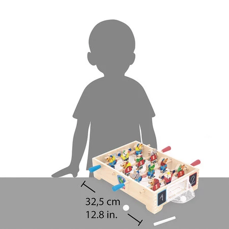 Janod Gra zręcznościowa drewniana Mini hokej Applepop 3+