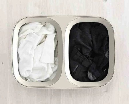 JJ-Kosz podwójny na pranie 90l. Tota, ecru