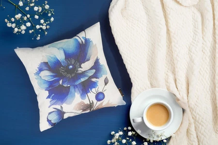 Poszewka Len 51 45 x 45 cm, Beżowy