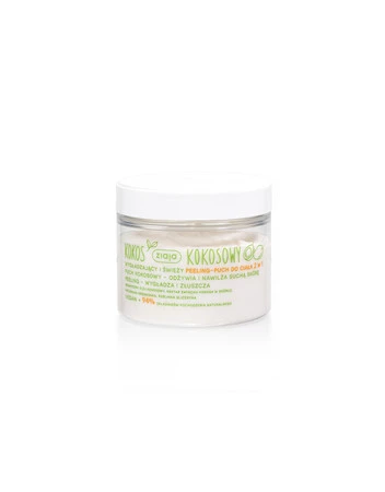 Ziaja, Kokos Kokosowy wygładzający i świeży peeling-puch do ciała 2w1 270ml