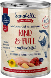BOSCH Sanabelle Rind / Pute Wołowina Indyk Bataty 380g
