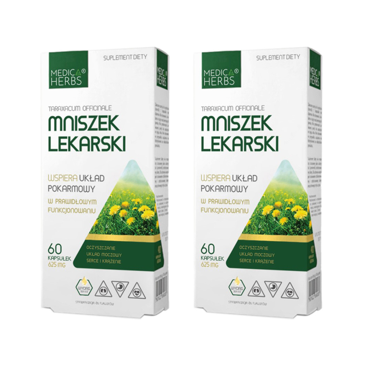 Zestaw 2x Medica Herbs Mniszek Lekarski 60 kaps. - Nabea.pl