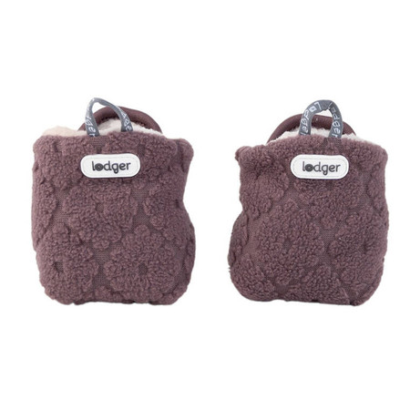 Lodger Polarowe buciki kapcie z antypoślizgową podeszwą wrzosowe Fleece Mauve 12-18 m
