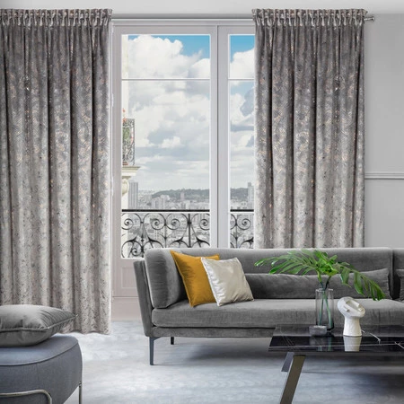 ZASŁONA GOTOWA TULIA NA TAŚMIE 135 X 270 CM STALOWY