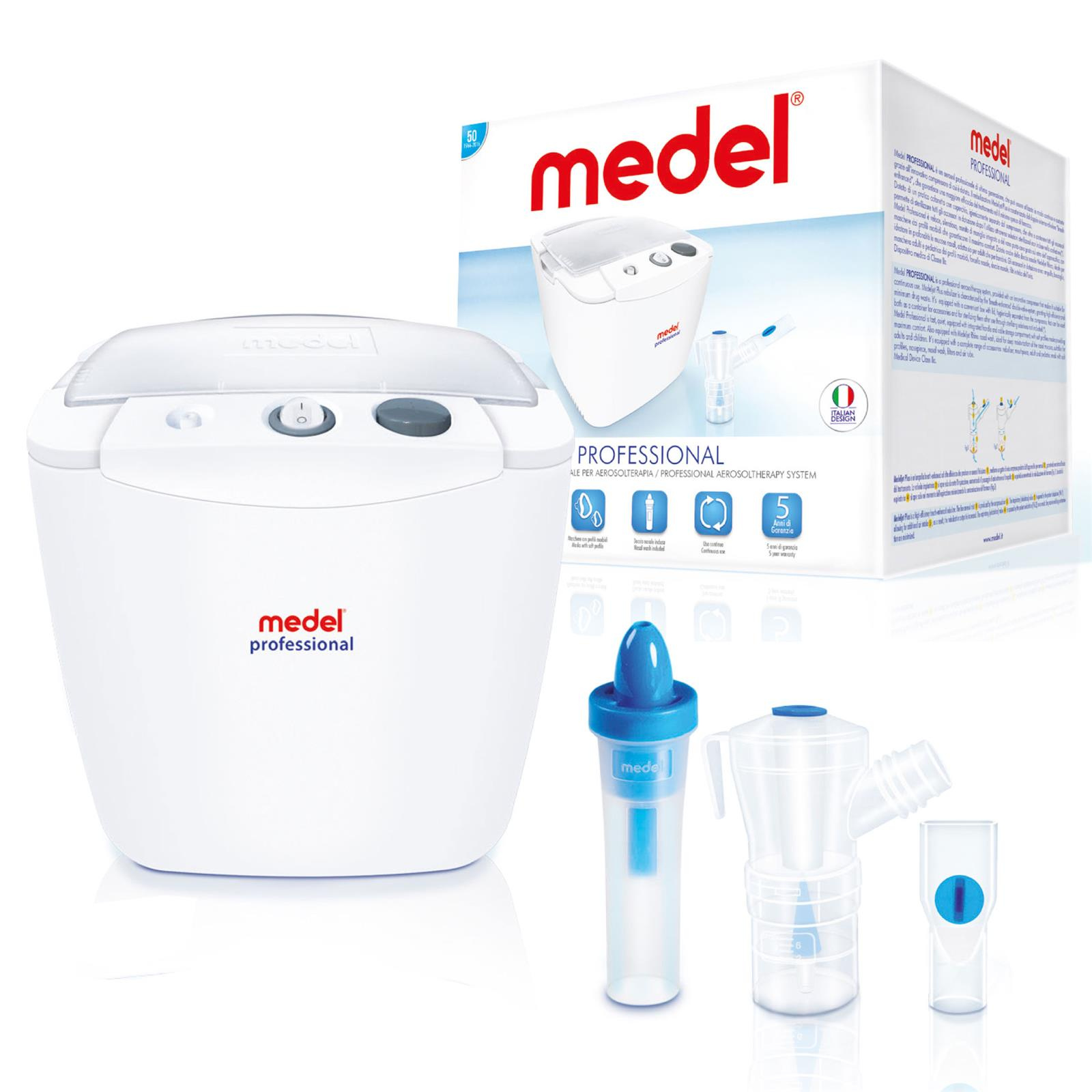 MEDEL Professional Profesjonalny inhalator pneumatyczno-tłokowy z nebulizatorem do zatok