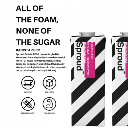 Sproud Barista Zero Napój roślinny grochowy 1 L