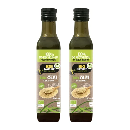 Zestaw 2x Big Nature Olej sezamowy 250 ml BIO