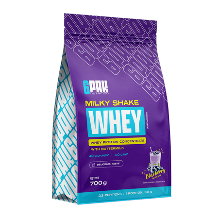 6PAK MILKY SHAKE WHEY 700g BLUEBERRY