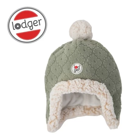 Lodger Dwuwarstwowa zimowa czapeczka z polaru szałwiowa Fleece Elm 0-3 m