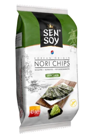 CHIPSY NORI WASABI BEZGLUTENOWE 4,5 g - SEN SOY