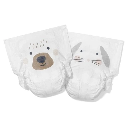 Zestaw: 5x Kit and Kin, Biodegradowalne Pieluszki Jednorazowe 3 Maxi (6-10 kg), Bear/Rabbit, 32 szt.