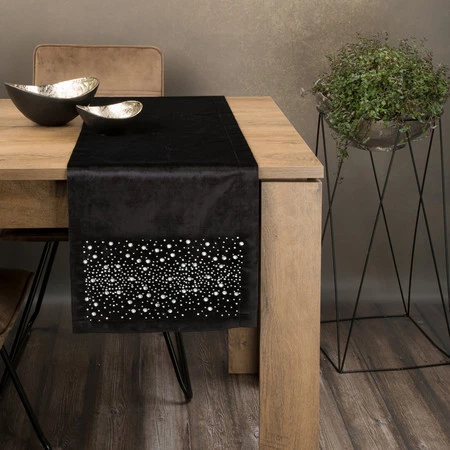Obrus Royal 2 35 x 180 cm, Czarny