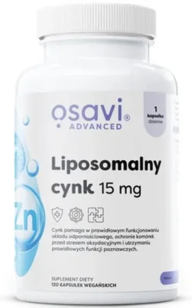 Osavi Liposomalny Cynk, 15mg - 120 vegan caps