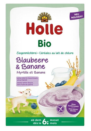 Holle Bio Kaszka Ryżowa Mleczna Jagodowo-Bananowa 200g
