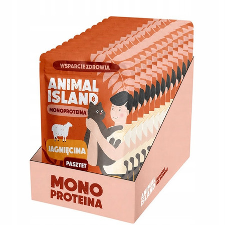 Animal Island Monoproteinowa Jagnię - Karma Mokra dla Kota - 100g x 10