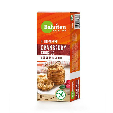  Balviten − Herbatniki kruche żurawinowe bezglutenowe − 130 g