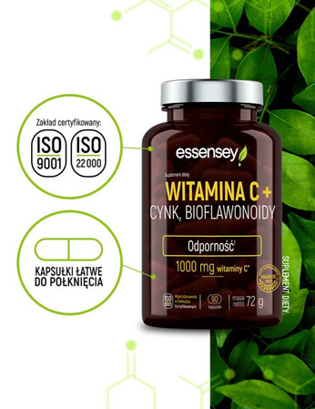 Essensey Witamina C Cynk Biaflowonoidy 90 kaps.
