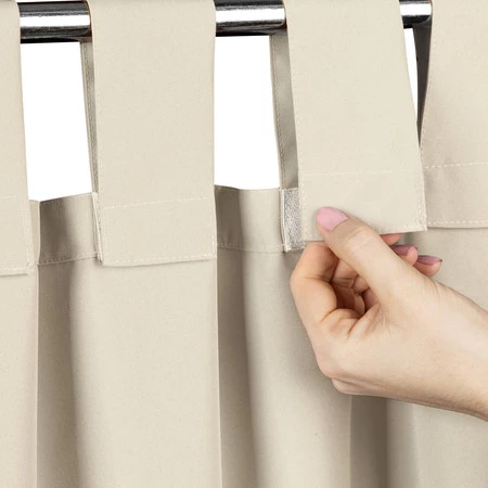 ZASŁONA GOTOWA GARDEN NA SZELKACH 155 X 220 CM JASNOBEŻOWY