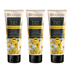 Zestaw: 3x Receptury Natury odżywczy krem do rąk Propolis + Aloes 100ml