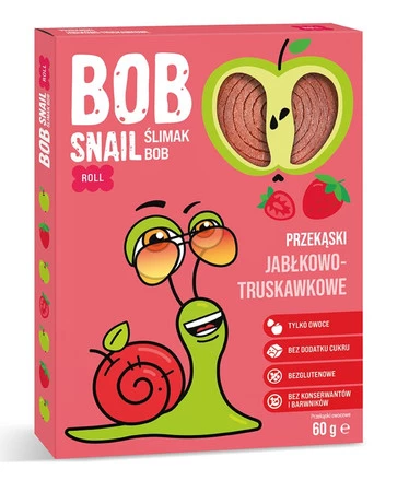 Bob Snail jabłko-truskawka, 60g