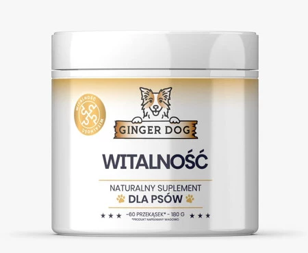 Ginger Dog Witalność - zdrowie i energia dla Twojego psa przekąski 180 g