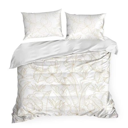Komplet Pościeli Satynowej Spring 50 140 x 200 cm, Biały
