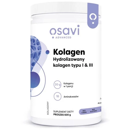Zestaw 2x OSAVI Kolagen Hydrolizowany typu I & III (600 g)