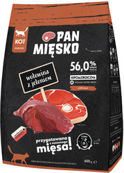 PAN MIĘSKO Wołowina z Jeleniem dla kota M 400g