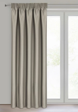 Zasłona gotowa Selina na Taśmie 140 x 270 cm, Ciemnobeżowy