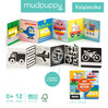 Mudpuppy Kartonowa kontrastowa dwustronna książeczka harmonijka Pojazdy 0+