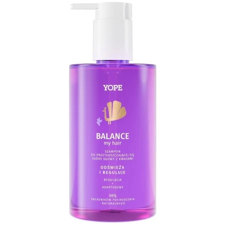 Yope - Balance My hair Szampon do przetłuszczającej się skóry głowy z kwasami 300ml