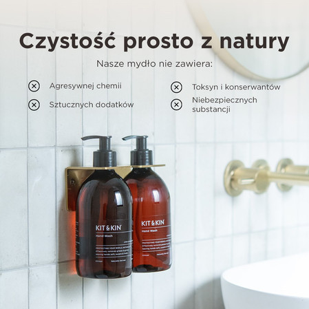 Kit & Kin, Naturalne Mydło do rąk w płynie, o zapachu limonki i aloesu, 500 ml