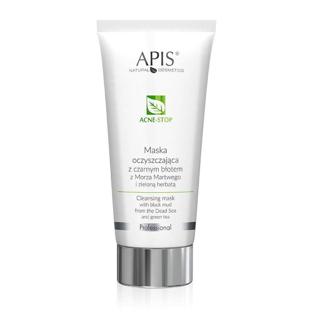 Acne-Stop Cleansing Mask maska oczyszczająca z czarnym błotem z Morza Martwego i zieloną herbatą 200ml - Nabea.pl