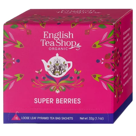 English Tea Shop Zestaw herbat owcowych Premium Superberries 16 piramidek  KRÓTKA DATA 2025-12-14