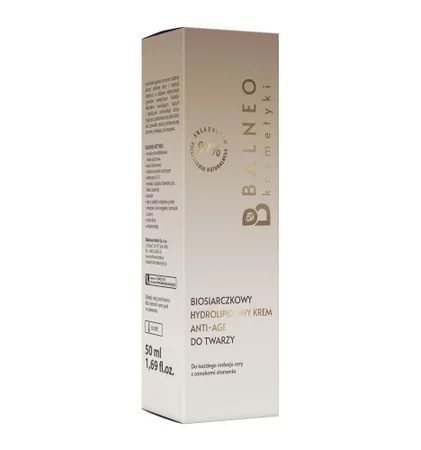 Balneokosmetyki - Biosiarczkowy hydrolipidowy krem anti-age do twarzy, 50ml