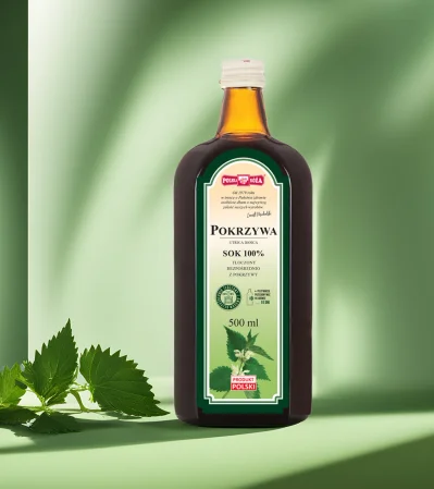 Polska Róża - Pokrzywa, sok 100% bez cukru - 500 ml
