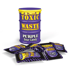 Toxic Waste Purple Drum Kwaśne cukierki o smakach owocowych 42g