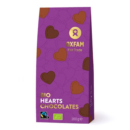 OXFAM CZEKOLADKI WALENTYNKOWE SERCA FAIR TRADE BIO 160g