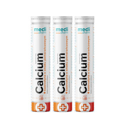 Zestaw: 3x Medi Pharm Calcium+Kwerc. smak pomarańcza 20 tabl.