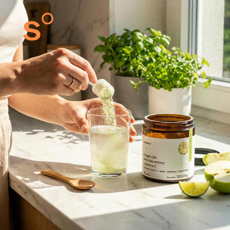 Sundose For Skin Anti-Aging na wsparcie prawidłowej produkcji kolagenu 309g smak jabłko limonka
