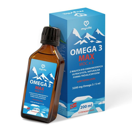 Myvita Omega 3 MAX kwasy tłuszczowe EPA i DHA 200 ml