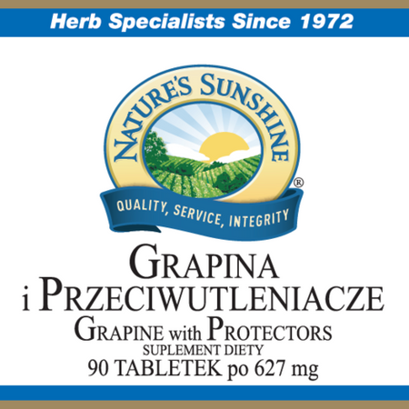 Nature's Sunshine Grapina i przeciwutleniacze na odporność 90 tabl.