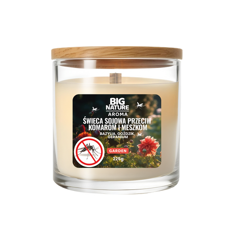 Big Nature Świeca sojowa przeciwko komarom i meszkom GARDEN 225g
