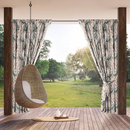 Zasłona gotowa Garden 7 na Taśmie 155 x 200 cm, Beżowy