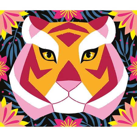 Janod Zestaw kreatywny Przeplatanka 3D String art Zwierzęta dżungli 8+