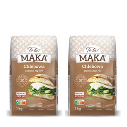 Zestaw: 2x ToTa! Mąka pszenna typ 750 chlebowa 1kg
