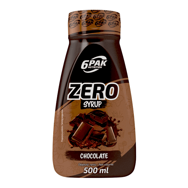 6PAK Syrop ZERO cukru 500 ml smak czekolada - Nabea.pl